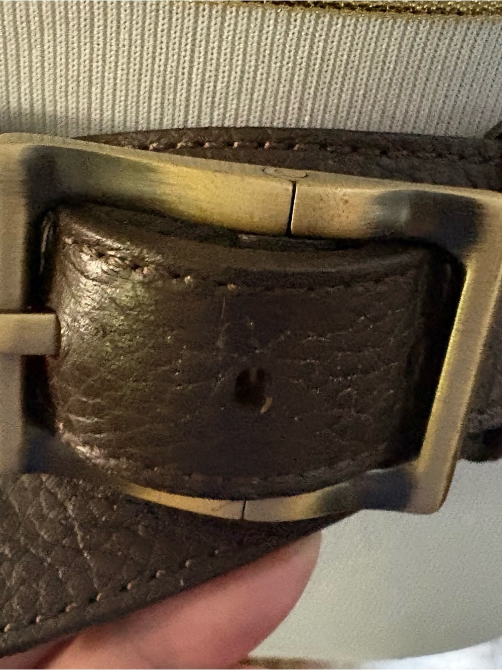 Brooks Brothers Dark Brown Leather Belt with Brass Buckle Sz 38